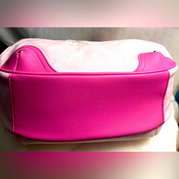 NEW Juicy Couture Juicy Kingdom Pink Velour Tote - Picture 7 of 9